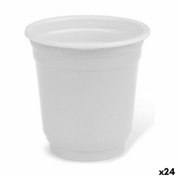 Sæt med shots glas Algon Genanvendelig Hvid Plastik 36 Dele 50 ml (24 enheder)