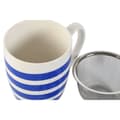 Pikkukuva 3 / 5: Kuppi teesuodattimella Home ESPRIT Sininen Punainen Ruostumaton teräs Posliini 380 ml (4 osaa)