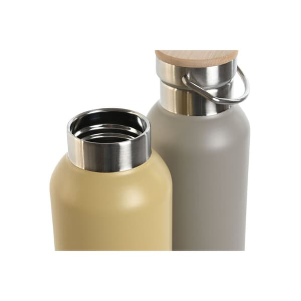 Termoflaskan Home ESPRIT Beige Grå 500 ml (2 antal)