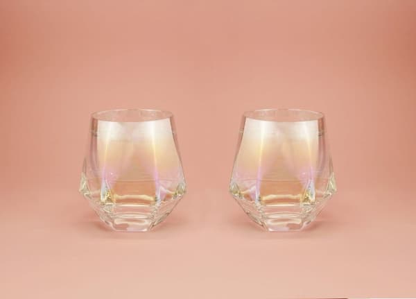 Winkee Diamantglass sett med 2 - Glass