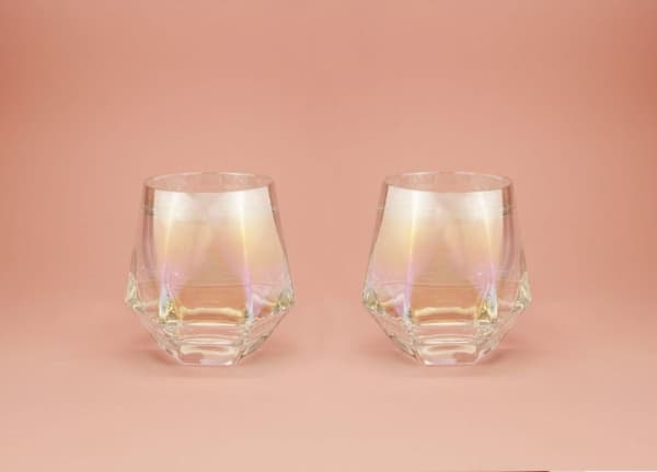 Winkee Diamantglass sett med 2 - Glass