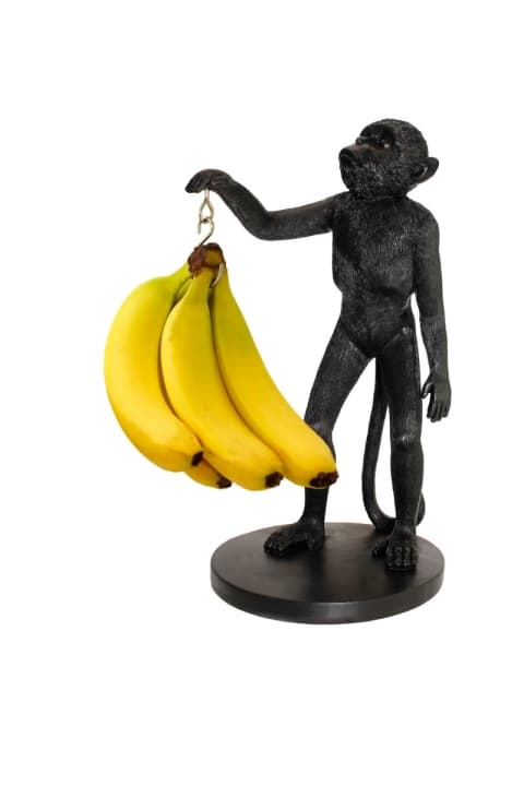Winkee Fruktholder - Monkey Banana holder - Svart