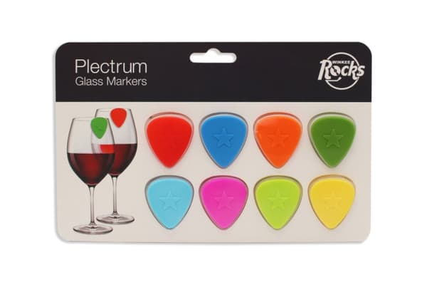 Winkee Drinkmarkører - Plectrum glassmarkører - sett med 8 stk