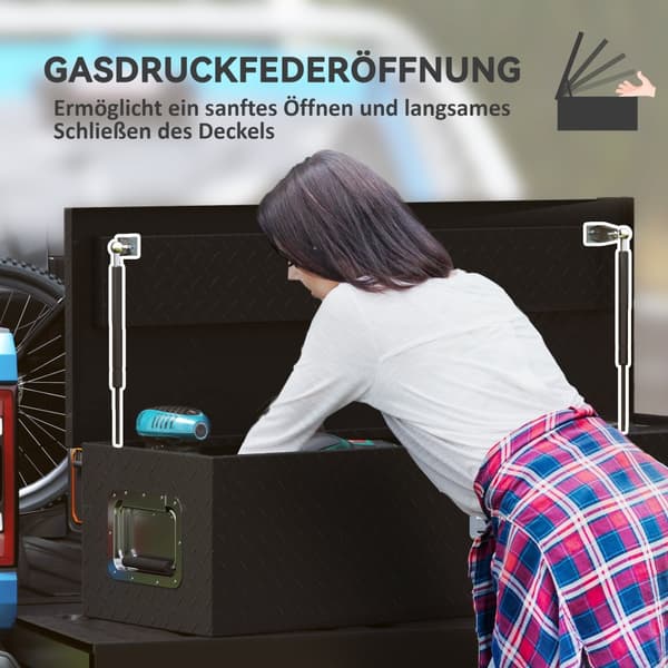 Opbevaringsboks, 99x33x25.5 cm, Sort
