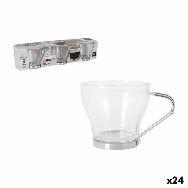 Sett med glass Inde Amberg 100 ml 3 Deler (24 enheter)