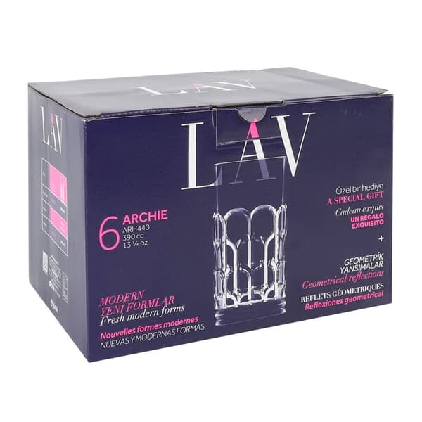 Glasset LAV Archie 0,39 L 6 Delar (4 antal)