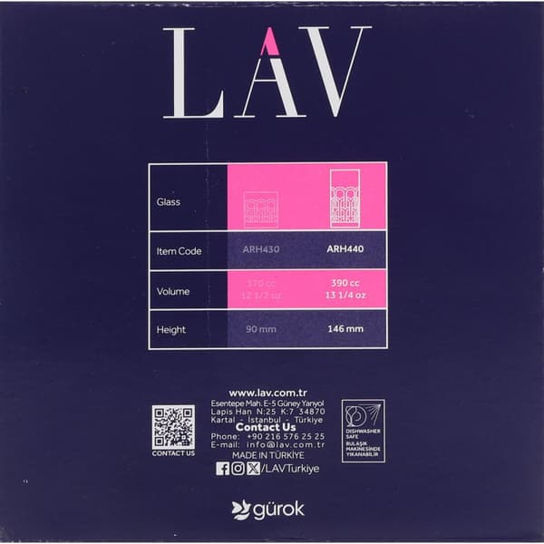 Glasset LAV Archie 0,39 L 6 Delar (4 antal)