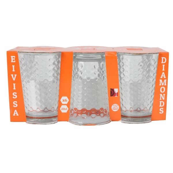Sett med glass La Mediterránea Diamonds 6 Deler (8 enheter)