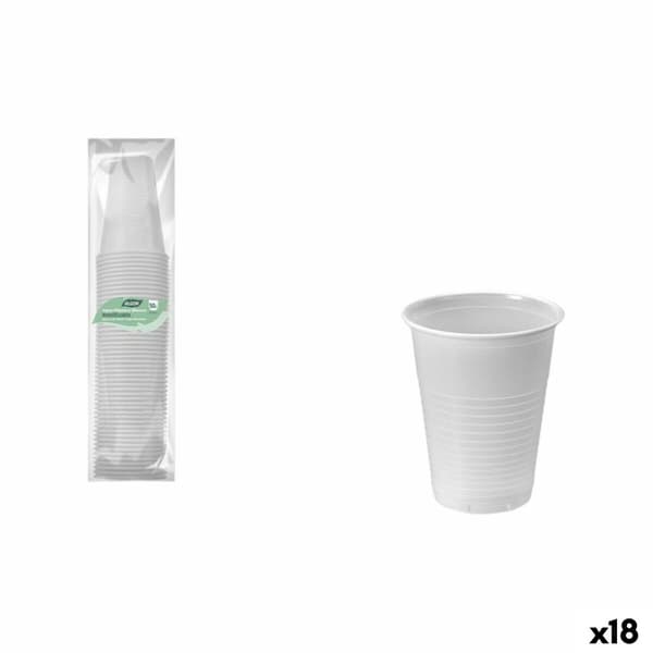 Glassæt Algon Hvid 220 ml 50 Dele (18 enheder)