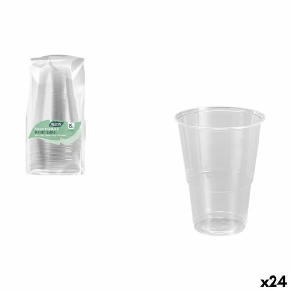 Sett med glass Algon 330 ml 15 Deler (24 enheter)