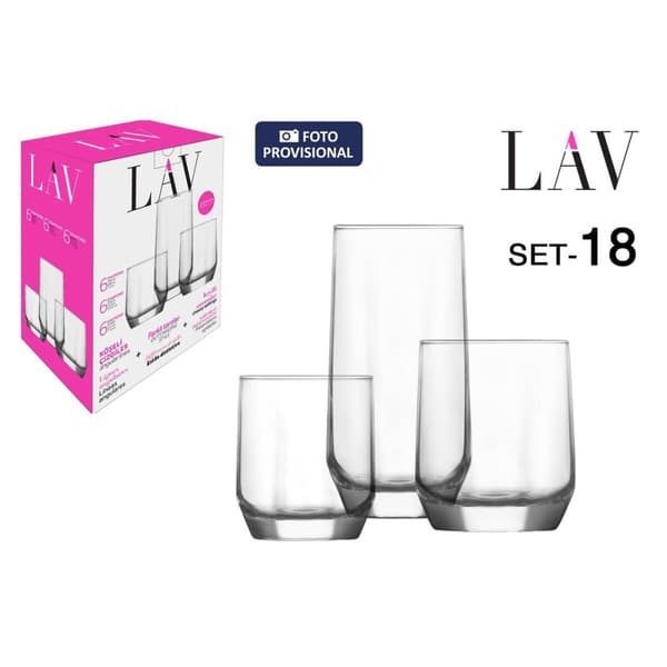 Glasset LAV Diamond 310 ml 385 ml 215 ml 18 Delar (2 antal)