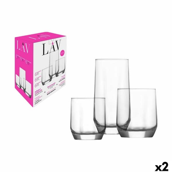 Glasset LAV Diamond 310 ml 385 ml 215 ml 18 Delar (2 antal)