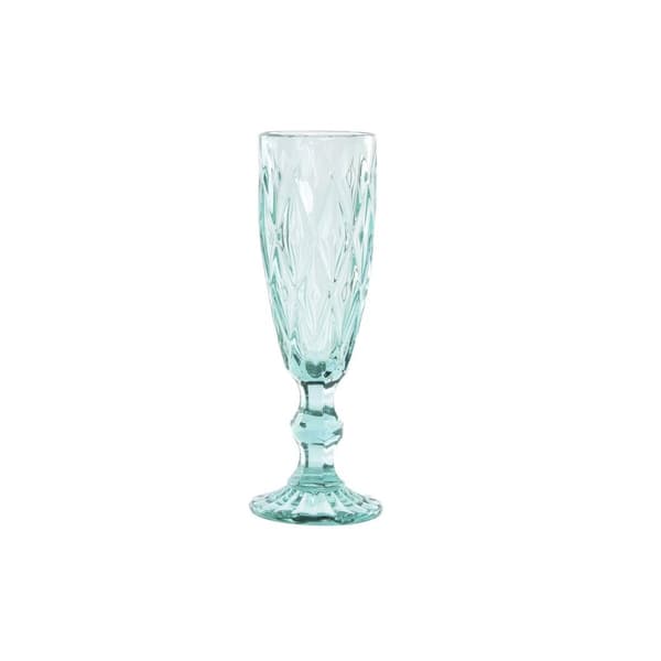 Vinglas DKD Home Decor Krystal Turkisblå (150 ml)