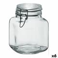 Miniatyrbillede 1 af 3: Glaskrus Borgonovo 33211 Hermetisk Gennemsigtig 1,7 L 12 x 12 x 17 cm (6 enheder)