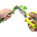 Miniatyrbild 3 av 4: Cadillaps Ciseaux gravé; Herbarier 5 Kantar Multiblade Kökkniv i Rostfritt Stål Grön