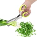 Miniatyrbild 1 av 4: Rostfritt stål 5-lagers Scallion Sushi Strimlad Verktyg Kökssax (Gul) CHQ275