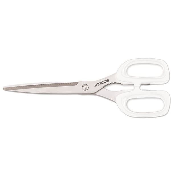 Arcos 185924 kökssax i rostfritt stål och vit polypropen mango 240 mm i blisterförpackning.