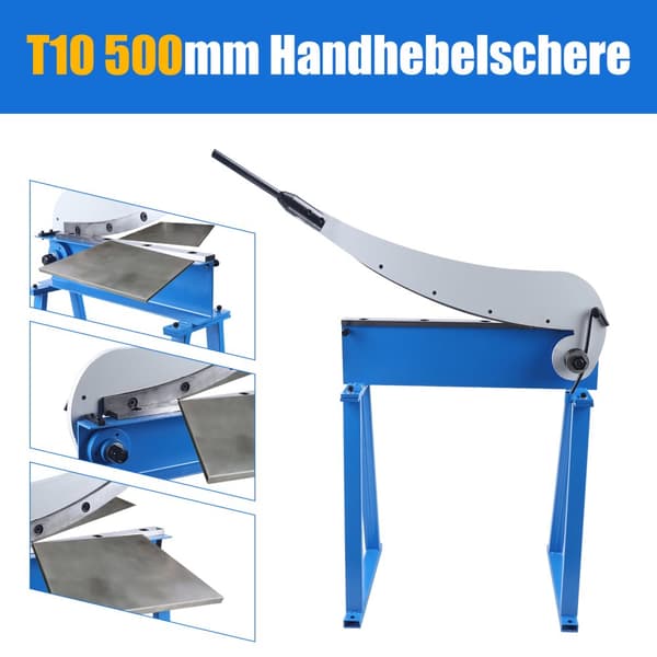 Leverage Guillotine Manuel Skæremaskine, 500 mm Bed længde, 16 Gauge Skæret tykkelse, Holdbar Stålblad