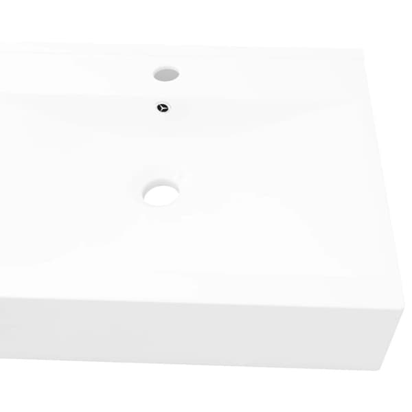 vidaXL Lyxigt rektangulärt handfat 60 x 46 cm keramiskt vit