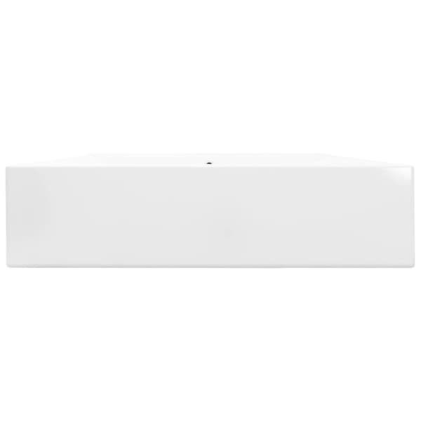 vidaXL Lyxigt rektangulärt handfat 60 x 46 cm keramiskt vit