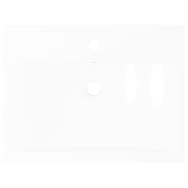 vidaXL Lyxigt rektangulärt handfat 60 x 46 cm keramiskt vit