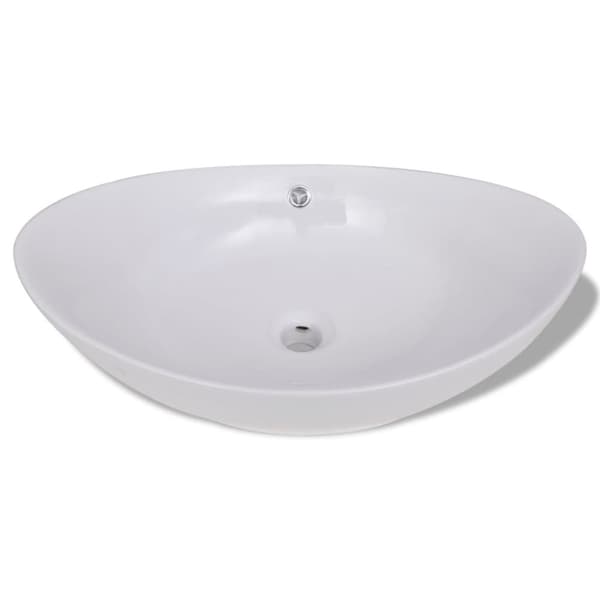 vidaXL Luksus Keramisk Vask med Overløp 59 x 38,5 cm