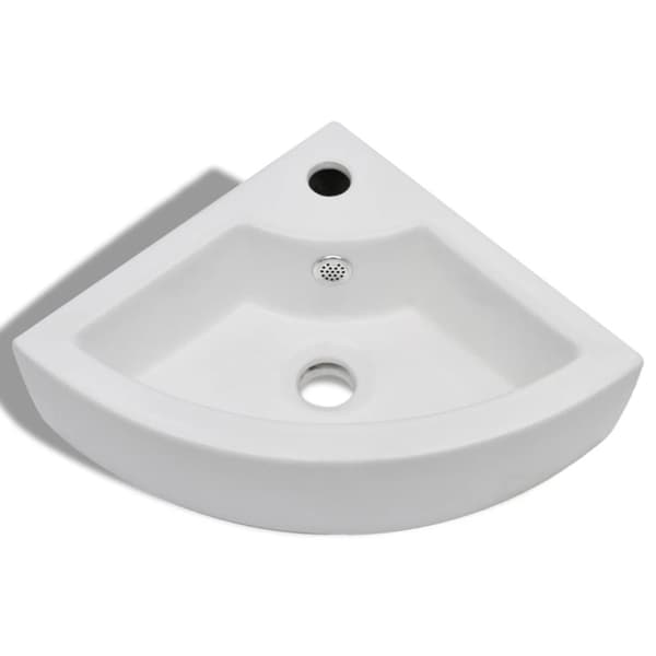 vidaXL Pesuallas ylivuodolla 45x32x12,5 cm valkoinen