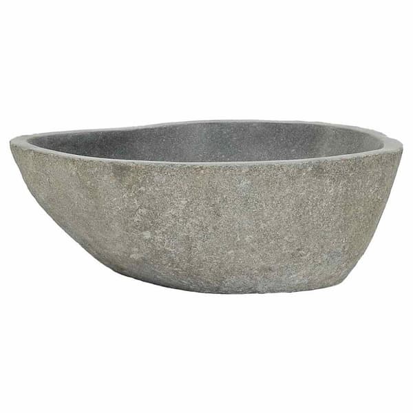 vidaXL Tvättställ flodsten oval (37-46)x(29-36) cm