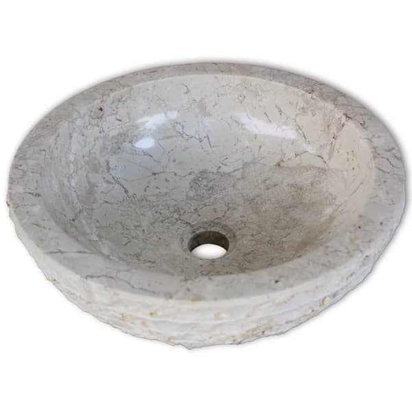 vidaXL Servant marmor 40 cm krem