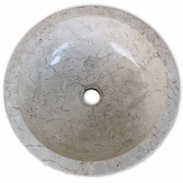 vidaXL håndvask marmor  40 cm cremefarvet