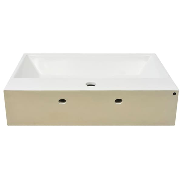vidaXL håndvask med hul til vandhane keramik 60,5x42,5x14,5 cm hvid