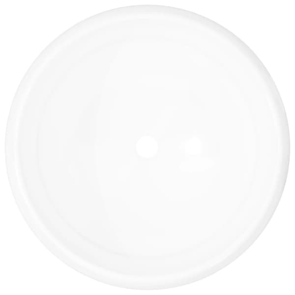 vidaXL Servant rund keramisk hvit 40x15 cm
