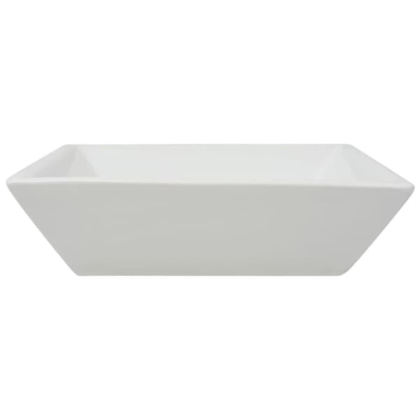 vidaXL Tvättställ fyrkantig keramik vit 41,5x41,5x12 cm