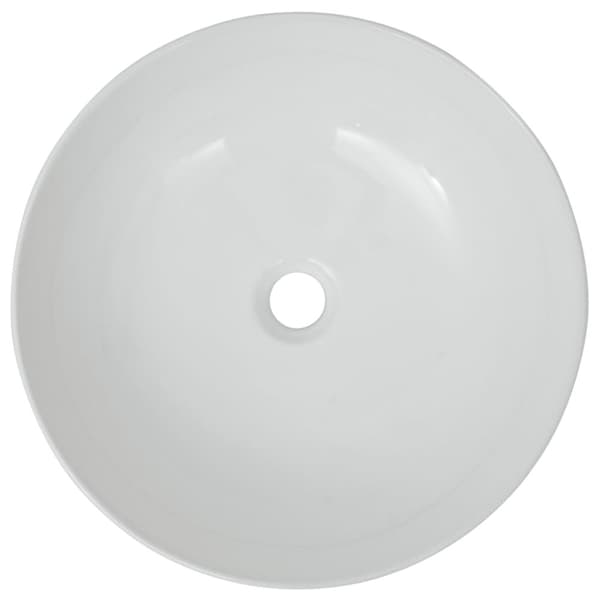 vidaXL Servant rund keramisk hvit 41,5x13,5 cm