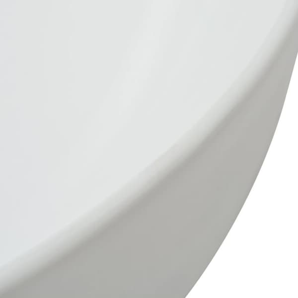 vidaXL Servant rund keramisk hvit 41,5x13,5 cm