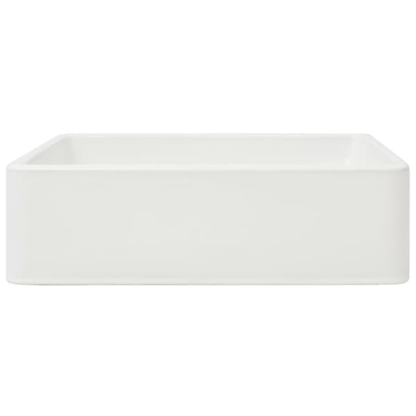 vidaXL håndvask rund keramik 41x30x12 cm hvid