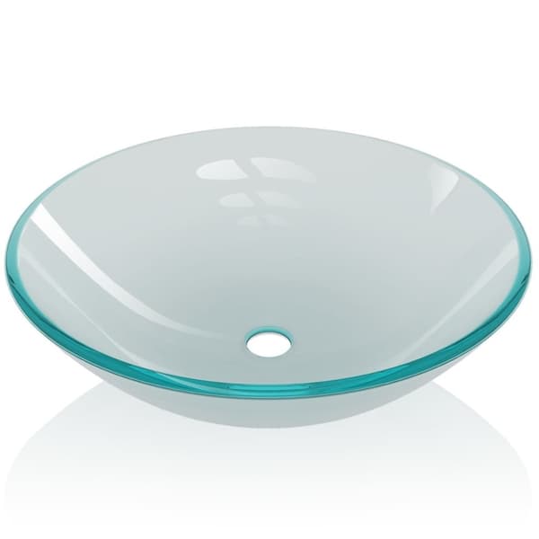 vidaXL håndvask i hærdet glas 42 cm matteret