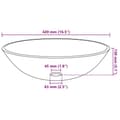 Miniatyrbilde 4 av 4: vidaXL Servant herdet glass 42 cm svart