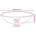 Miniatyrbilde 4 av 4: vidaXL Servant herdet glass 42 cm frostet