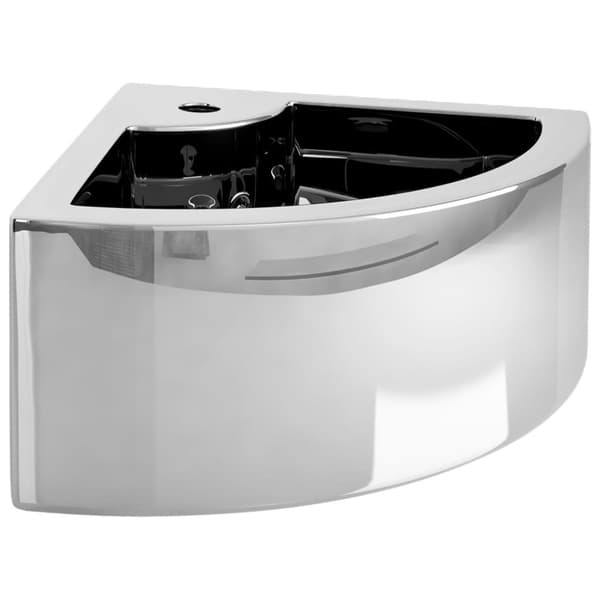 vidaXL Tvättställ med bräddavlopp 45x32x12,5 cm keramik silver