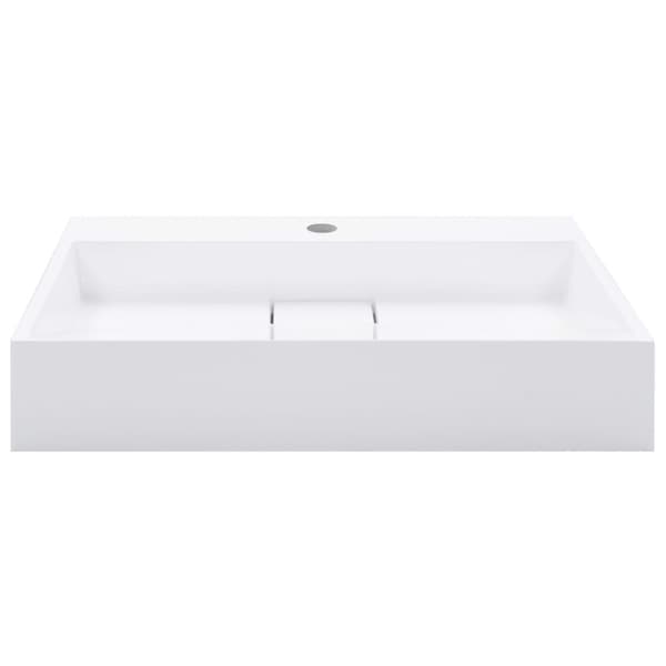 vidaXL Tvättställ 60x38x11 cm mineralgjuten vit