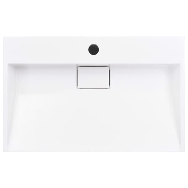 vidaXL Tvättställ 60x38x11 cm mineralgjuten vit