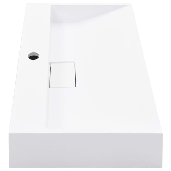 vidaXL Tvättställ 60x38x11 cm mineralgjuten vit