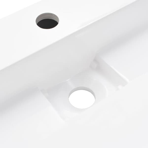 vidaXL Vask 100x46x11 cm mineralstøpt/marmorstøpt hvit