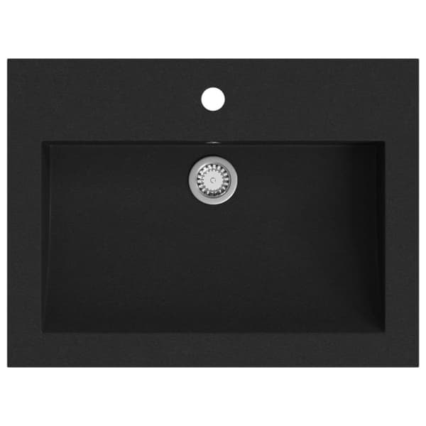 vidaXL håndvask 600x450x120 mm granit sort