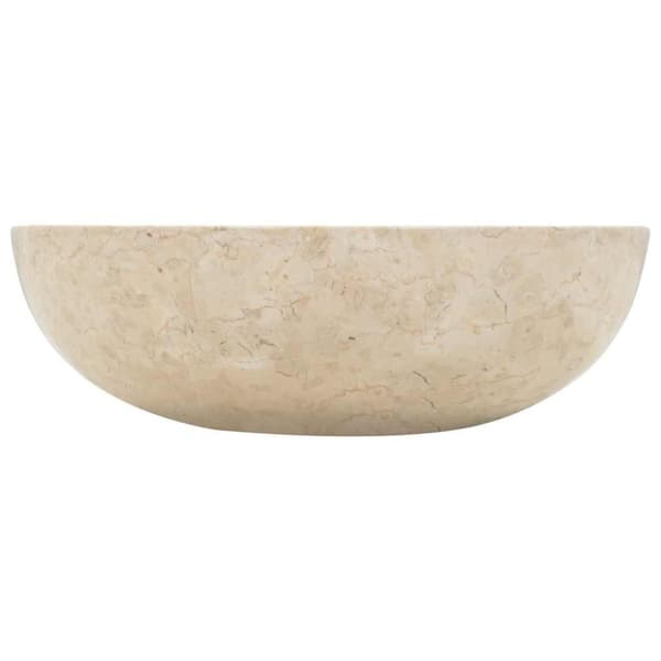 vidaXL håndvask 40 x 12 cm marmor cremefarvet