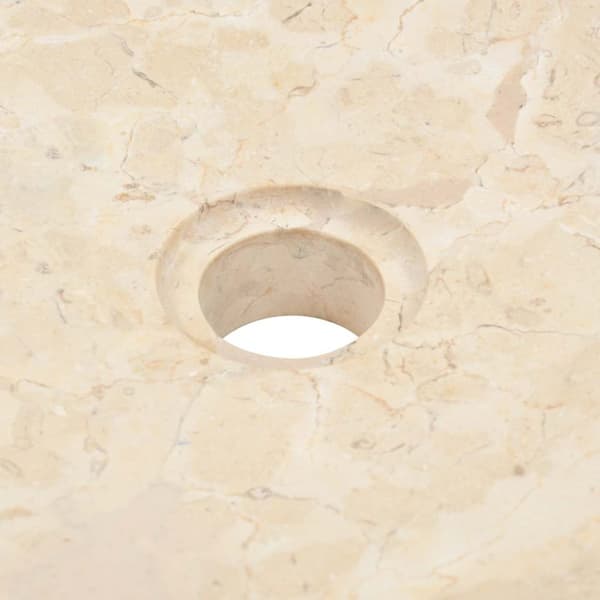 vidaXL håndvask 40 x 12 cm marmor cremefarvet