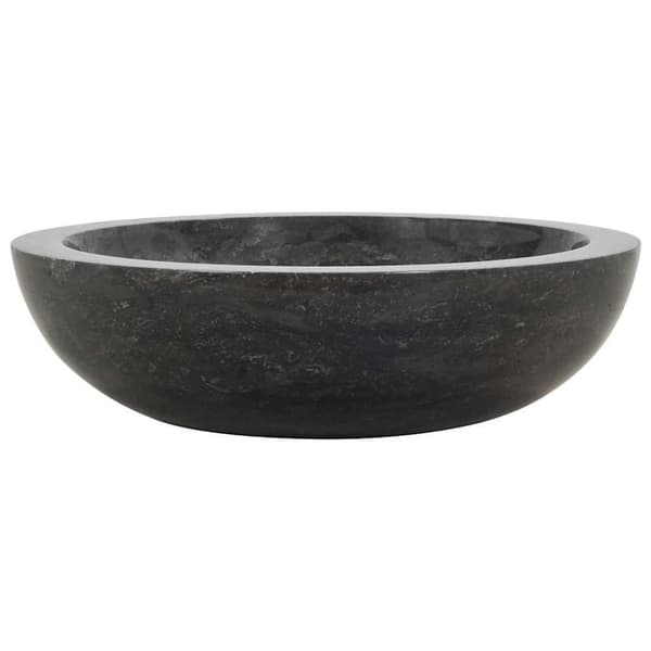 vidaXL håndvask 40 x 12 cm marmor sort