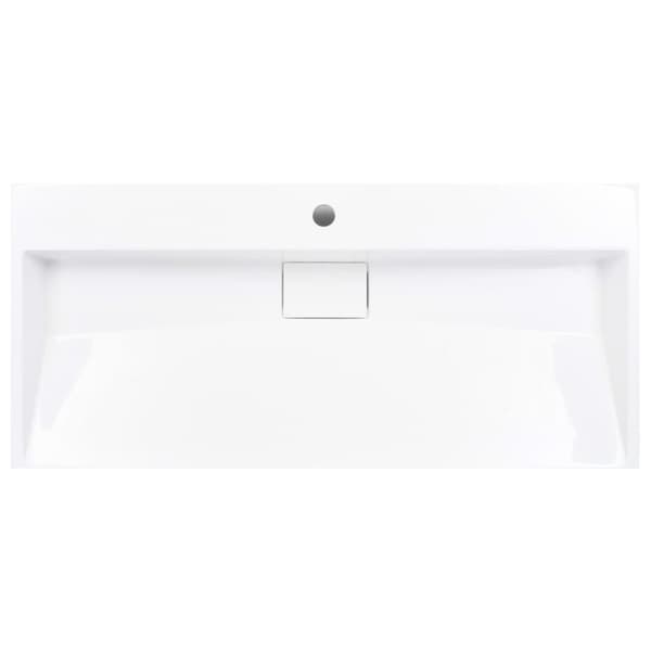 vidaXL håndvask 100 x 46 x 11 cm mineralstøbt/marmorstøbt hvid