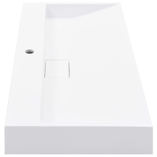 vidaXL håndvask 100 x 46 x 11 cm mineralstøbt/marmorstøbt hvid